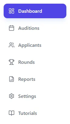 The sidebar navigation